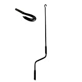 TENDAGGIMANIA Markisenkurbel Farbe SCHWARZ - Größe 180 cm - Markisenkurbel mit Haken Universal aus lackiertem Eisen mit ergonomischem Griff aus PVC - Kurbelstange für Markise