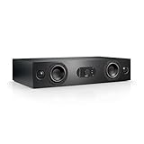 Nubert nuBoxx AS-225 max | Schwarze Soundbar mit Front | Soundplate für Streaming | TV-Lautsprecher mit Bluetooth aptX HD | Soundbase mit 180 W | Stereobase mit Sprachoptimierung | Sounddeck