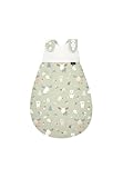 Alvi Baby Mäxchen Außensack baby forest, Schlafsack mitwachsend, Baumwoll Schlafsack mit Strampelfreiheit, Babyschlafsack, Ganzjahresschlafsack