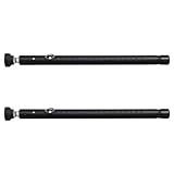 HOSKO 2pcs Sicherheitsstange Einbruchschutz Tür Fenster, Einstellbare Türsicherung Einbruchschutz mit Gummispitzen 45-128 cm, Kellerfenster Sicherung Schwarz für Haus Wohnung