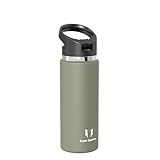 Super Sparrow Trinkflasche Edelstahl - Breiter Öffnung Thermosflasche mit Strohhalm - 750ml - BPA-Frei Thermobecher, Thermoskanne für Sport, Travel, Schule, Outdoor