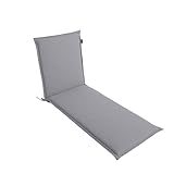 LILENO HOME Sonnenliege Auflage [1er Set - Rollliege] in Silber - Gartenliegen Polster für Strandliege (190x60x5cm) Malt