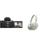 Sony Vlog Kamera ZV-1F | Digitalkamera Klapp- und drehbares Display & WH-1000XM5 kabellose Bluetooth Noise Cancelling Kopfhörer 30h Akku