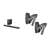 LG DS90QY 5.1.3 Soundbar (570W) mit kabellosem Subwoofer & Meridian-Technologie & Vogel's VLB 500 Lautsprecher Wandhalterung Set, Schwenk- und neigbar