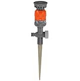 Gardena Comfort-Kreisregner Vario: Sprühregner für gleichmäßige Beregnung, für Flächen bis 225m², Wurfweite 8,5 m, 7-stufige Sektoreneinstellung von 90° - 360 °, Stabiler Metall-Spike (1949-20)