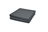 Rollmayer 2er Set Stuhlkissen Stuhlauflage Sitzkissen Sitzpolster Auflage für Stühle in Haus und Garten Kollektion Melange (Grafit 22, 40x40x4cm)