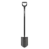 Fiskars Gärtnerspaten, Spitz, Spaten für harte, steinige Böden, Länge: 125 cm, Hochwertiger Borstahl, Grau/Schwarz, Ergonomic, 1070639