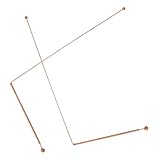 FUNOMOCYA 2 Stück Kupfer Flexible Drehbare Detektorstäbe Leicht und Tragbar Stabiles Material für Wassersuche Schatzsuche Spirituelle Erdenergiefindung