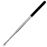 Zeigestab Ausziehbar 120cm,Zeigestock,Teleskopstab,Zeigestock Ausziehbar,Teleskop Zeigestab,Edelstahlmaterial,Rutschfester Griff,für Unterricht,Meetings,Reden, Dirigieren (Schwarz)