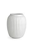 Kähler Vase H21 cm Hammershøi dänisches Design für Blumen Handarbeit, Weiss