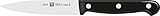 ZWILLING Twin Chef Spick-/Garniermesser, Klingenlänge: 10 cm, Kleines Klingenblatt, Rostfreier Spezialstahl/Kunststoff-Griff im Nietendesign, Schwarz