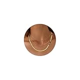 Adramata 3er Pack Schlangenkette Damen - Edelstahl Figaro Stapelbar Kette in Gold/Silber