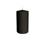 Risthò 56205_18 Stumpenkerzen, schwarz, Durchmesser 8 cm, Höhe 15 cm, 2 Stück
