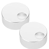 ANDRESLAD 2 Stück Massive Drehknöpfe Aluminium Lautstärkeregler Audio Potentiometer Drehknopf Audio Drehregler Silber