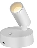 LED Spotlichter Dimmbare kabellose LED-Akku-Scheinwerfer, 2000mAh, Laufzeit, Schwenkbar 320°, Aluminium Mini LED Spot Lampe, 4000K Weiß