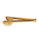 VICASKY Goldene Grillzange mit Verstärktem Griff Robuste Servierzange für Steak Brot Kuchen Vielseitig Einsetzbar für Grillen Buffet und Küchengebrauch