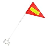 Fahrrad-Sicherheitsflagge – 75,5 cm, verstellbar, hohe Sichtbarkeit, reflektierend, wasserdicht | Reißfester dreieckiger Flag-Lenker für Kinder und Erwachsene | Signalflagge für Fahrradmotorrad