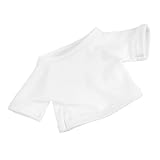 Parliky Kuscheltier T Shirt Kleidung für Große Stoffbären Weiß Kurzarm Niedliche Puppenkleidung für Große Spielzeugbären Einfach Anzuziehen Modisch und Vielseitig für Alltag und Party