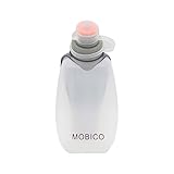 MOBICO Trinkflasche zum Joggen, Laufen, Laufflasche für Outdoor Sport, Jogging, Wandern, Fitness, Wasserflasche mit Klipp zum Einhängen 250ml Bottle (CLEAR)