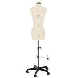 Schneiderpuppe Supa Fit Damen Gr. S (34-42) mit Rollen, weiblicher Torso, Büste, verstellbare Drehregler, individuelle Anpassung an Hals, Taille, Brust, Hüfte (beige, S)