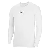 Nike Herren Dri-fit Park første lag Longsleeve, White/Cool Grey, L EU