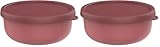 Mepal - Mikrowellengeschirr Lumina - Frischhaltedosen mit Deckel für Kühlschrank, Gefrierschrank, Dampfgarer & Mikrowelle - Mikrowellenschüsseln mit Deckel - Aufbewahrungsbox - 750 ml - Vivid mauve