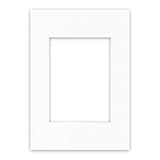 nielsen Conservation Passepartout Karton 1,5 mm | Außenformat 21x29,7 cm (DIN A4) für Bildformat 13x18 cm | Reinweiß (hellweiß) | glatte Oberfläche
