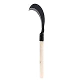 Veemoon Manganstahl Handsense mit Langem Griff Robuste Gartensense zum Jäten und Kultivieren Scharfes Gartenmesser für Unkrautentfernung Ergonomisch Balanciert EIN Stück Zufälliger Stil