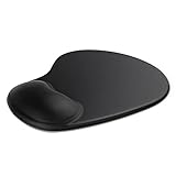 Gel Mauspad ergonomische Handgelenkauflage - Office Komfort Mousepad - Handgelenkpolster Handauflage - Gelkissen Gelpolster - Maus und Tastatur - für Computer Laptop Notebook - Schwarz