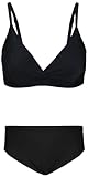 Aquarti Mädchen Bikini Set Bustier Bikinislip Zweiteiliger Badeanzug, Farbe: 039 Schwarz, Größe: 170