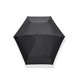 Senz 1010-0900 Micro Faltbarer Regenschirm Pure Black, Schwarz
