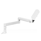 Elgato Wave Mic Arm Pro White – 360° drehbarer Mikrofonarm mit niedrigem Profil und Gasfeder, kompatibel Mikrofonen/Shure SM7B/HyperX/Rode/Blue Yeti & mehr – Für Broadcasting/Podcasting