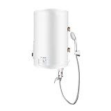 Elektrisch Wasserboiler Dusche & 2000W Warmwasserspeicher - Elektrischer Warmwasserboiler | Vertikal | 25-75°C | Emaillierter Innenbehälter | Leckage-Schutz | Inkl. Handbrause (30L)