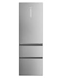 Haier Kühl Gefrierkombination 3D 60 SERIE 5 HTW5618DNMG I 1,85m, No Frost I Ergonomische Gefrierschubladen I Kühlschrank mit Gefrierfach freistehend, Fassungsvermögen 360L I Wi-Fi, smarte Kühlfächer