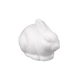 RAYHER HOBBY Rayher Styropor-Hase, sitzend, weiß, 14 x 8 cm, Schaumstoffhase zum Basteln, Hase zum Bekleben und Bemalen, 3347900