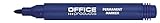 OFFICE PRODUCTS 17071211-01 Permanentmarker Basic / Rundspitze 1-3 mm Strichbreite / Blau / 1 Stück/ Permanent Marker/ Beschriftung von Karton Gummi Metall Glas/ Wasserfest