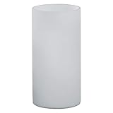 EGLO Geo Lampada da tavolo minimalista, lampada da comodino in vetro opalino opaco, lampada da soggiorno in bianco, lampada con interruttore, attacco E14