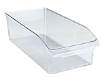 WENKO Kühlschrank-Organizer M, Aufbewahrungsbox für Kühl- und Vorratsschrank zum Sortieren von Lebensmitteln, lebensmittelecht, transparentes Design, 31 x 9,5 x 15 cm, aus robustem PET