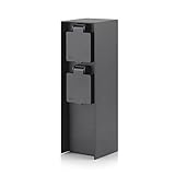 muzha Garten Steckdosensäule，IP44, 2-Fach, schwarz,...