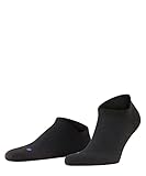 FALKE Unisex Sneakersocken Cool Kick Sneaker U Sn weich atmungsaktiv schnelltrocknend kurz einfarbig 1 Paar, Schwarz Black 3000-O, 42-43