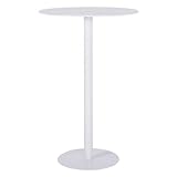 Bistrotisch, runder Frühstückstisch, Tresentisch, Cocktailtisch mit Metallgestell für Küche, Garten, 104 cm hoch