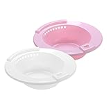 IWOWHERO 2 Stück Tragbares Sitzbad Becken aus Strapazierfähigem Kunststoff Faltbare Sitzwanne mit Glatter Oberfläche Langlebig und Platzsparend Geeignet für Erwachsene Einfache Reinigung