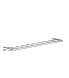 hansgrohe AddStoris - Doppelbadetuchhalter, Badetuchhalter für Wandmontage, Handtuchhalter, verdeckte Befestigung, Badezimmer Zubehör, Chrom, 41743000