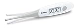 Beurer FT 13 Wasserdichtes Flexibles Digitales Thermometer mit Optischer und Akustischer Fieberwarnung, Komfortable Fiebermessung für Babys, Kinder und Erwachsene, Weiß, 1 Stück