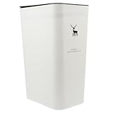 TOKIDNY Kompakter Pressdeckel Mülleimer mit 10L Fassungsvermögen, schmaler Kunststoff-Abfallbehälter für Küche Bad Büro, geruchsdicht und einfach zu reinigen, langlebig und wiederverwendbar