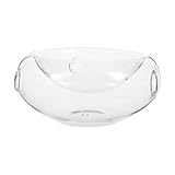 LIGIGWASH Kreative Salatschüssel aus Glas Transparente Obstschale mit Seitlicher Öffnung Große Glasschale für Partys und Catering Elegante Gemüseschüssel für Hochzeiten