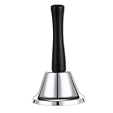 Aruicheng Handglocke Edelstahl Hand Glocke Hand Tischglocke mit Griff Service Bell Klassisch Handglocke Hand Bell für Hotelschalter Kirche Restaurant Schule Rezeption