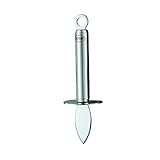 Rösle Austernbrecher, hochwertiges Austernmesser mit Rundgriff zum Zubereiten von Muscheln und anderen Meeresfrüchten, Handschutz, Edelstahl 18/10, Silber, Silbern