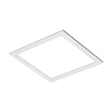 BRILONER - LED Deckenlampe flach, neutralweiße Lichtfarbe, 12 Watt, 1300 Lumen, Lampe, Deckenleuchte, Wohnzimmerlampe, LED Panel, Küchenlampe, Deckenbeleuchtung, 29,5x29,5x5,5 cm, Weiß