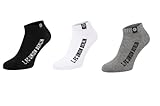 Union Berlin Sneaker Socken 3er Pack (schwarz/grau/Weiss, 46-48)